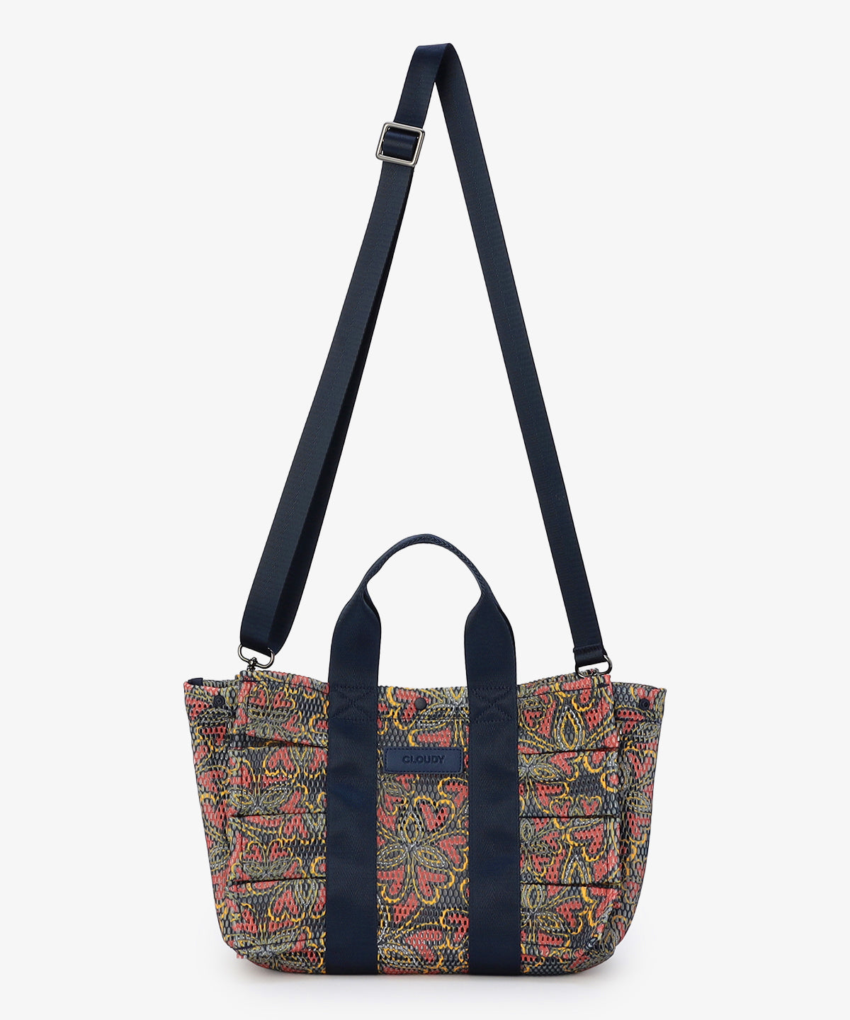 Mesh Frill Bag「心の花」 NAVY