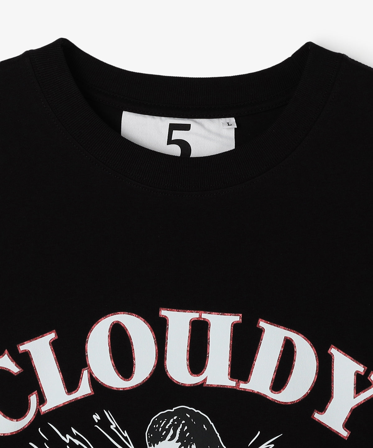 Lunch T-shirts CLOUDY SEWING BLACK
