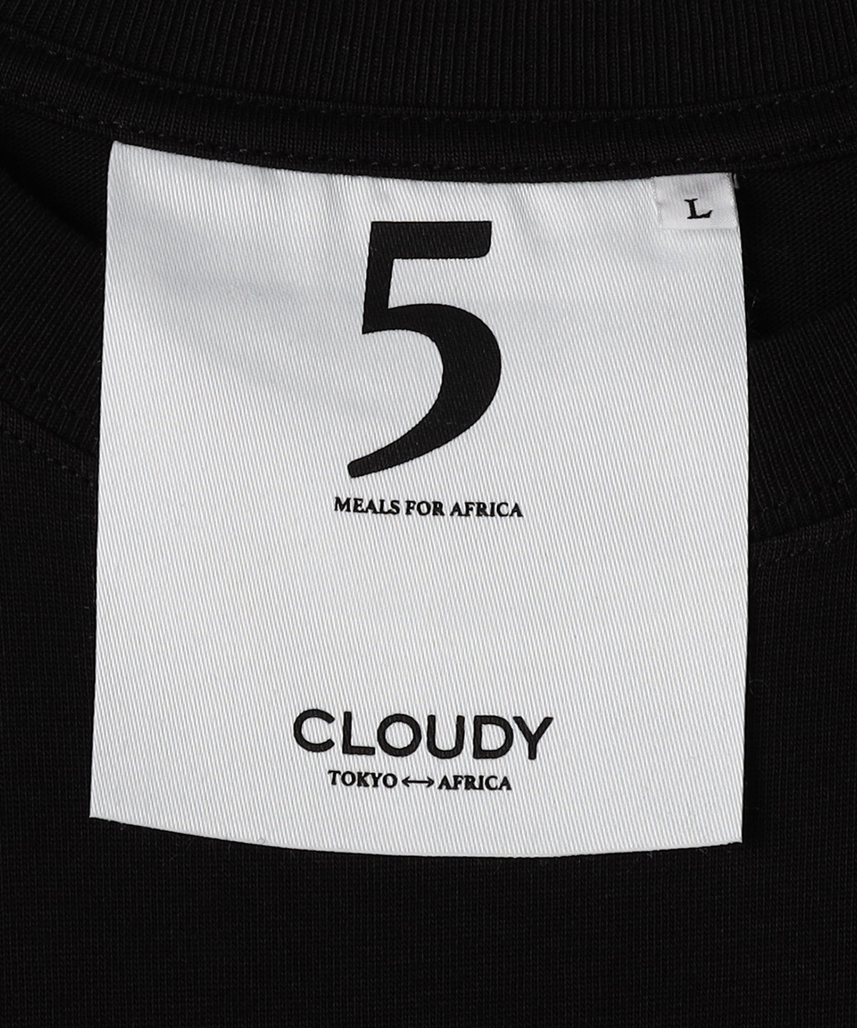 Lunch T-shirts CLOUDY SEWING BLACK