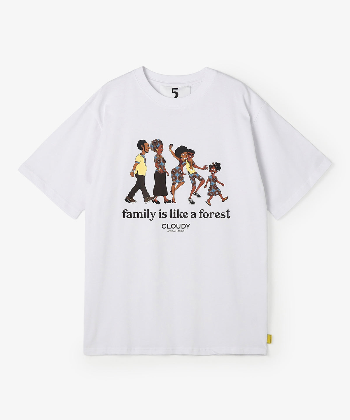 Lunch T-shirts Family is like a forest WHITE