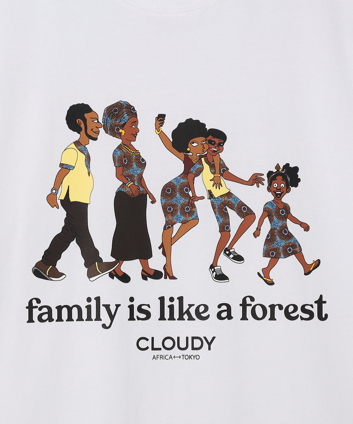 Lunch T-shirts Family is like a forest WHITE