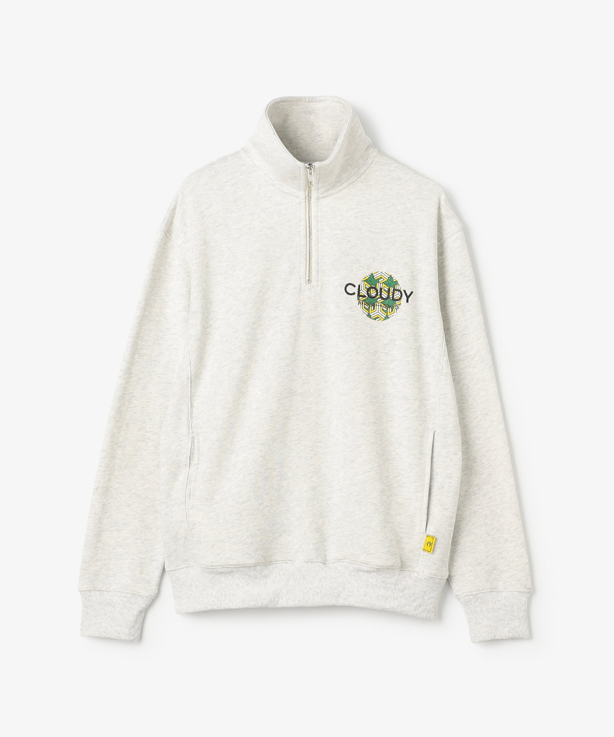 サークルロゴハーフZIPスウェットトップス GRAY