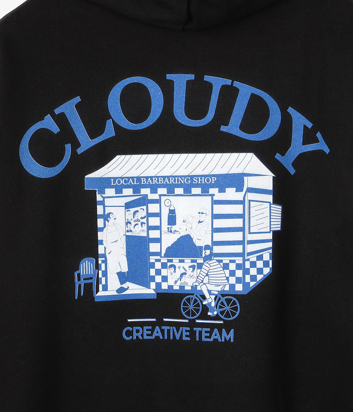 【予約:11月下旬発送予定】スウェットパーカー BARBER BLACK