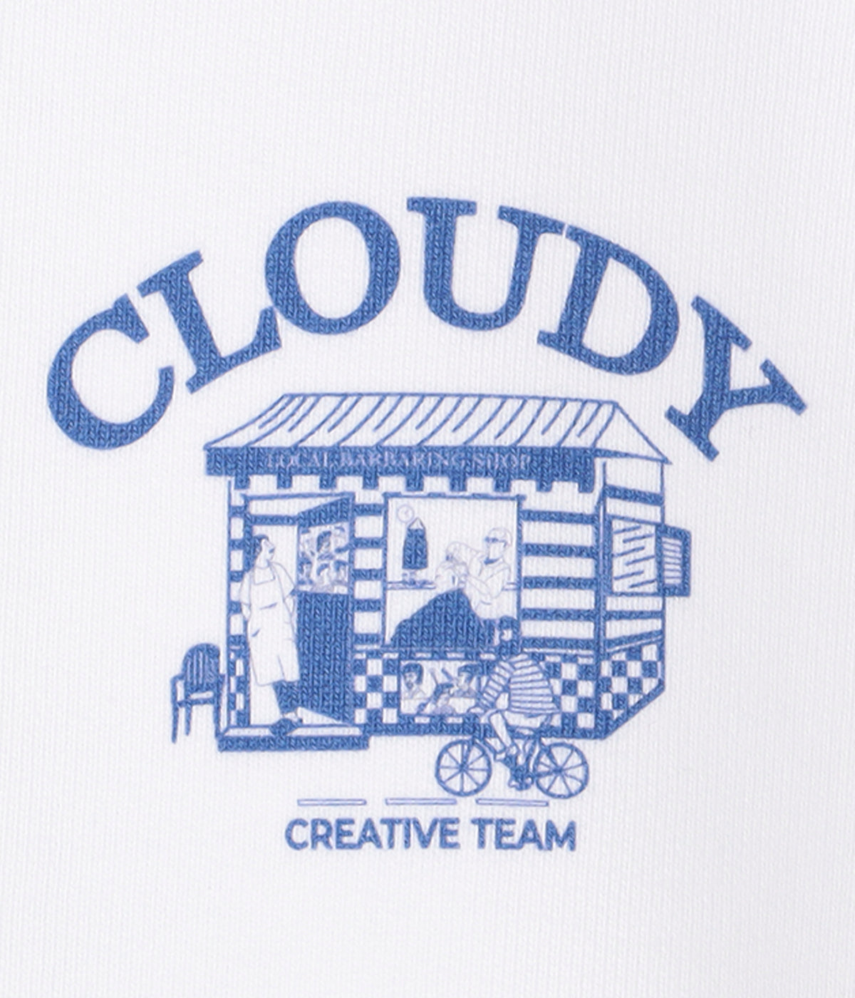 【予約】スウェットパーカー BARBER WHITE