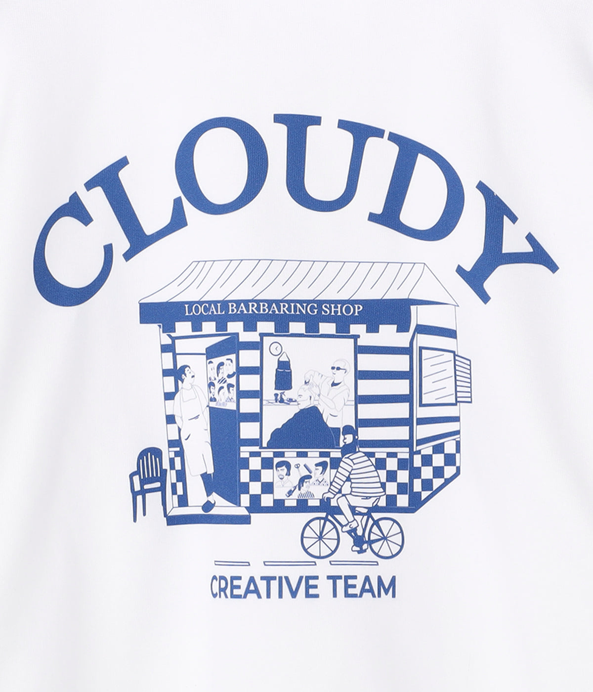 【予約】スウェットパーカー BARBER WHITE