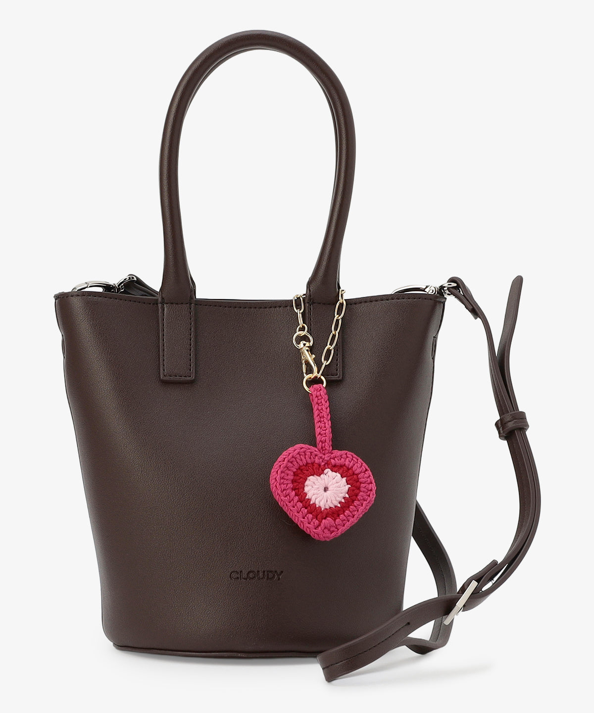 Bloom Leather ミニトート 〜With Algeria Charm〜 BROWN