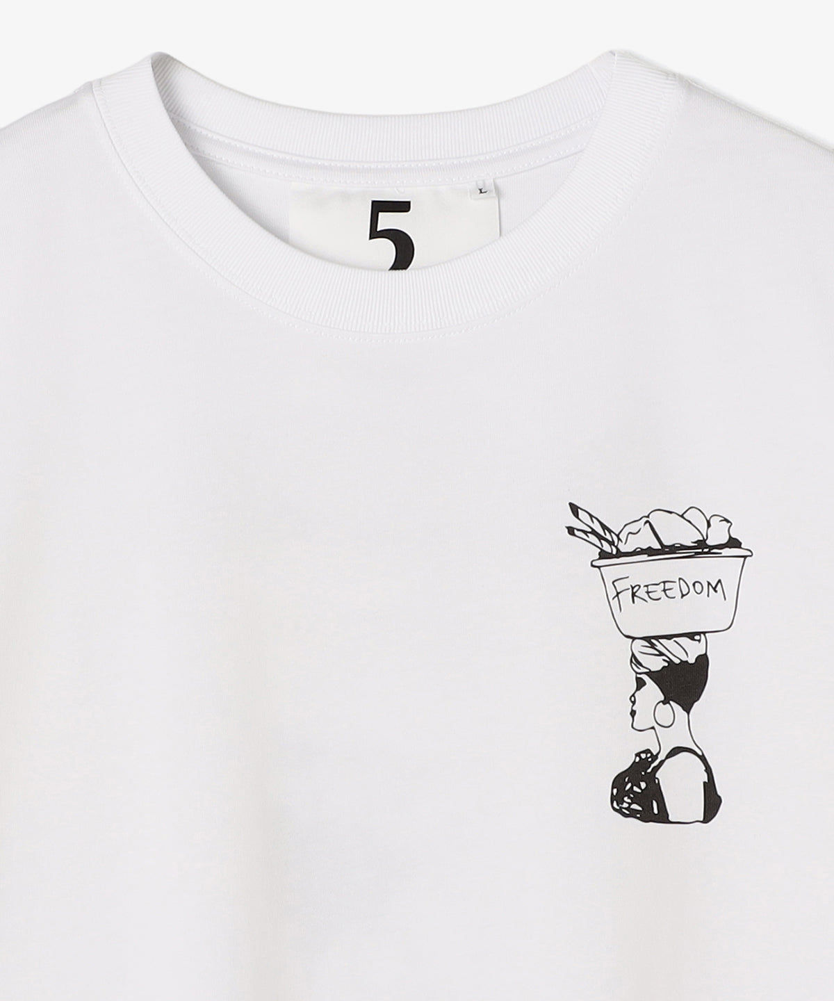Lunch T-shirts FREEDOM WOMAN WHITE