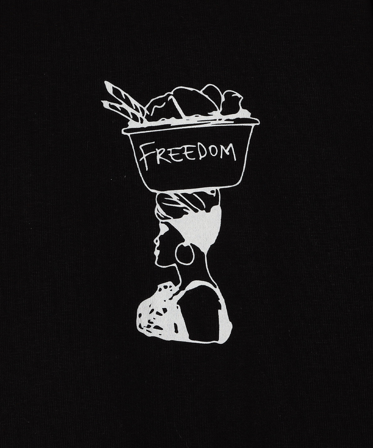 Lunch T-shirts FREEDOM WOMAN BLACK