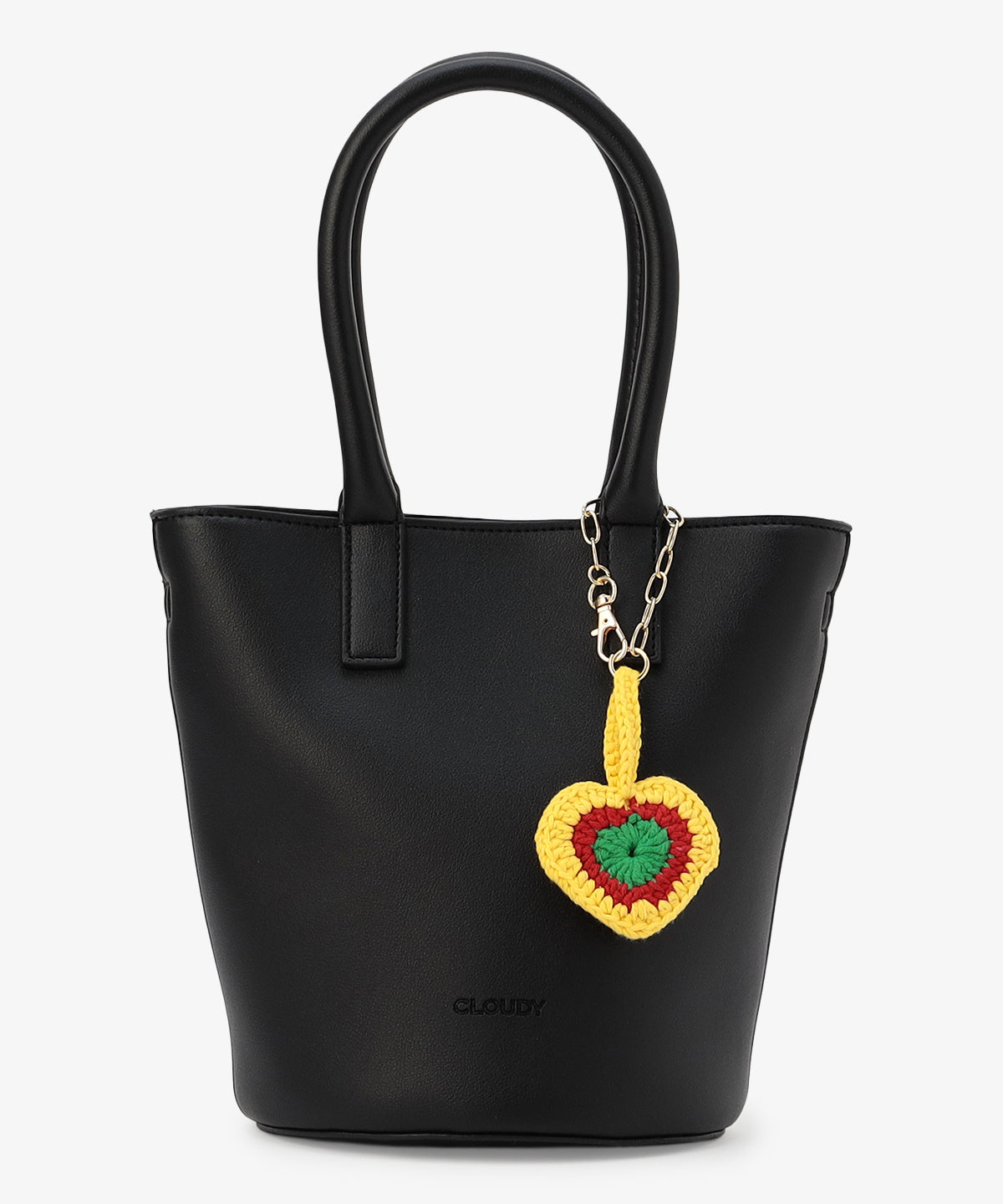 Bloom Leather ミニトート 〜With Algeria Charm〜 BLACK