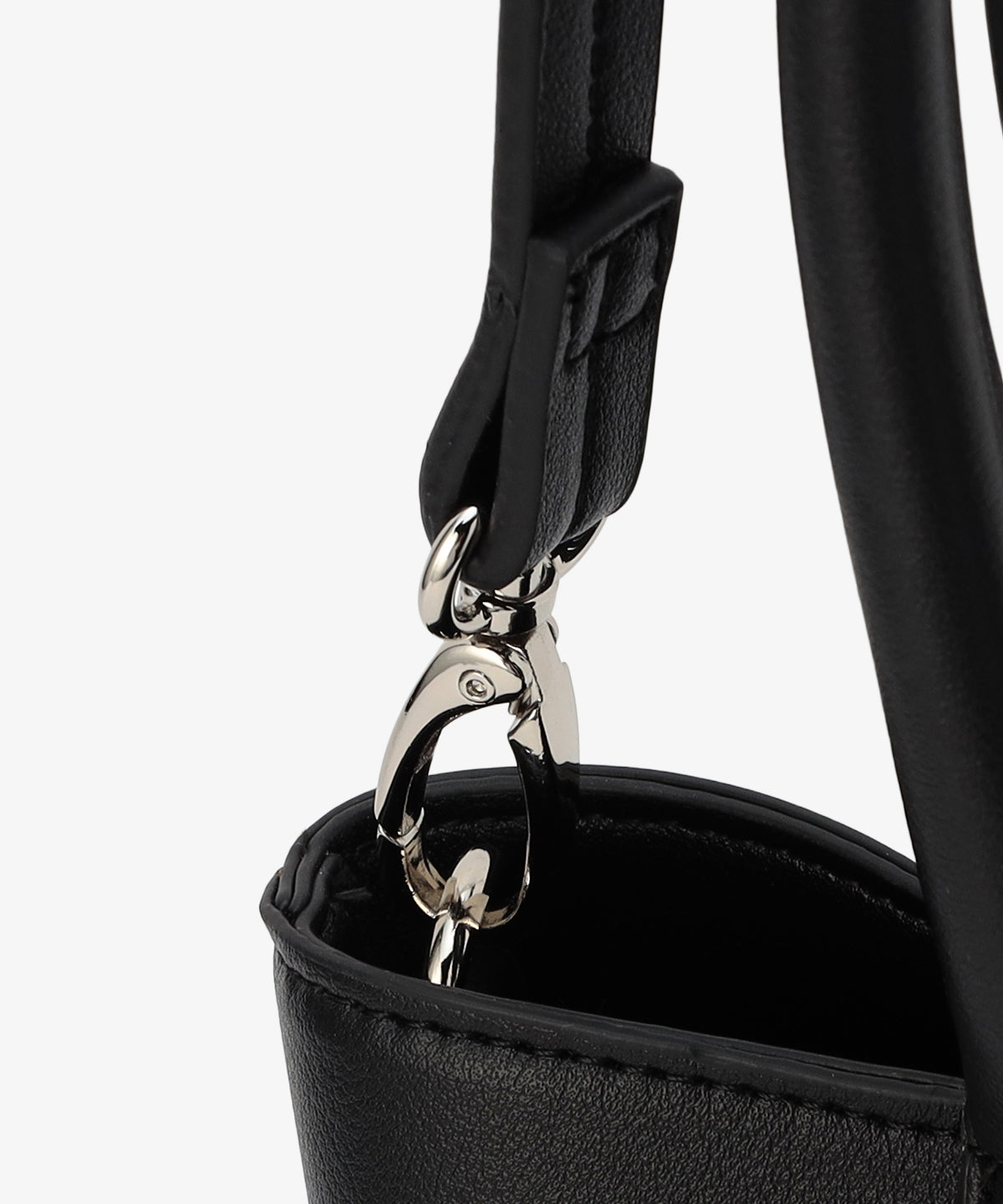 Bloom Leather ミニトート 〜With Algeria Charm〜 BLACK