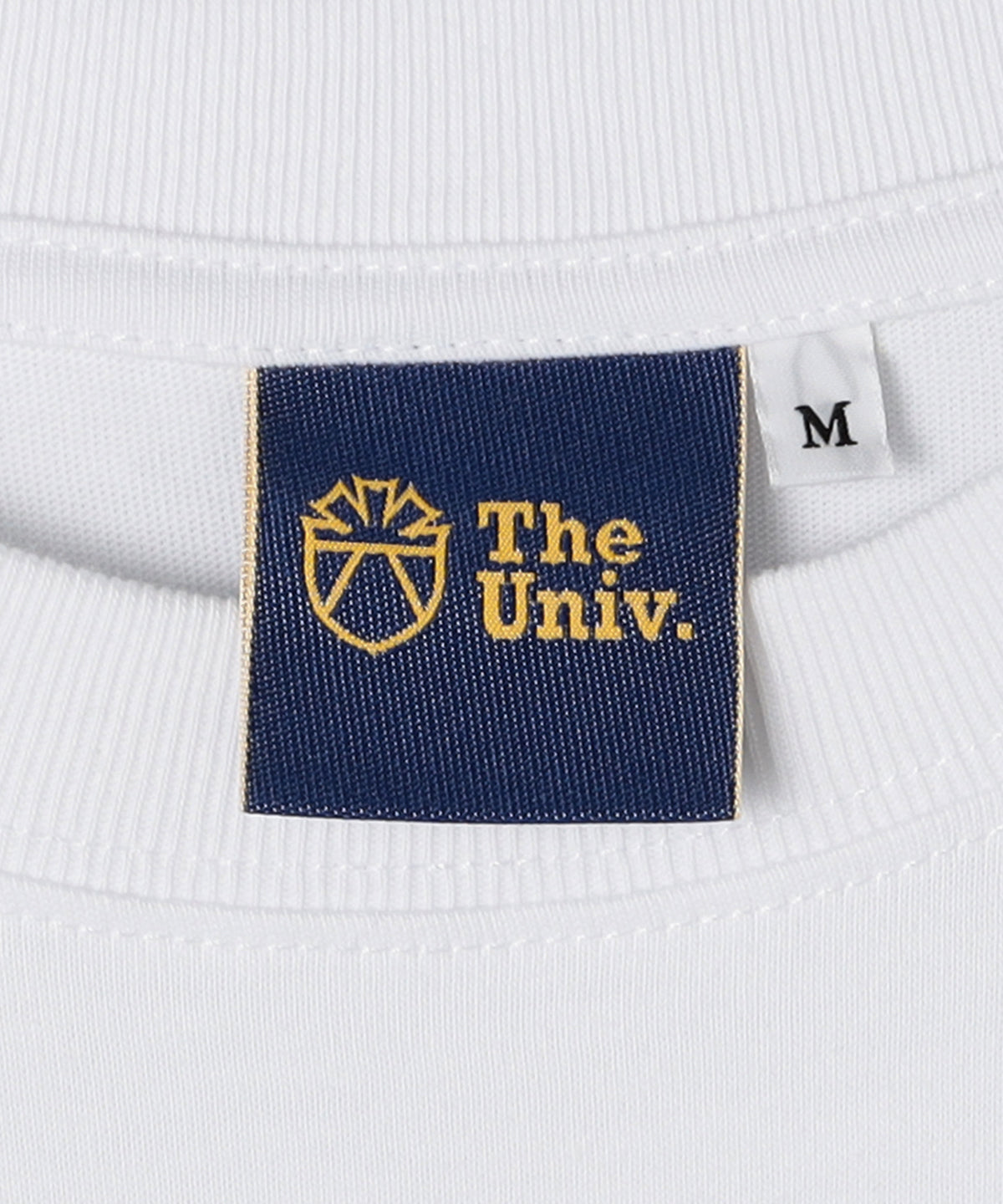 The University. カレッジロゴ ロンT WHITE
