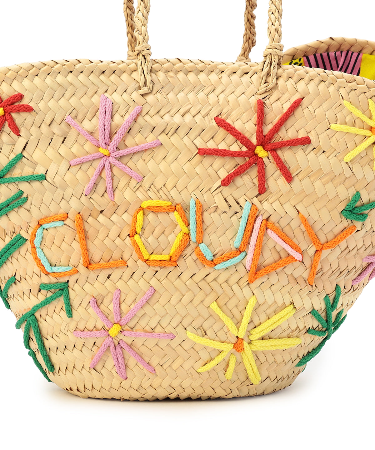 刺繍 Doum Basket ORANGE