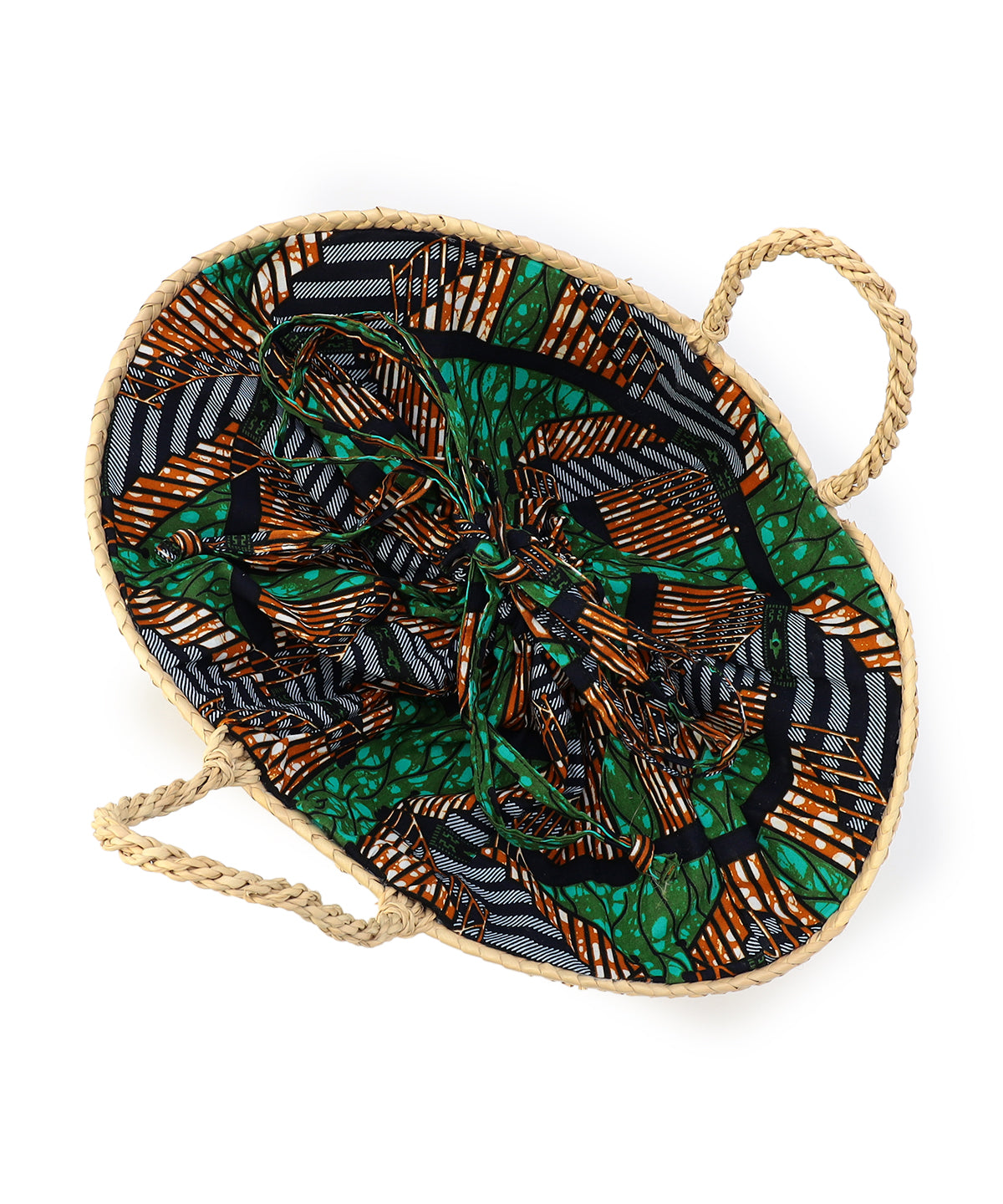 刺繍 Doum Basket BLACK