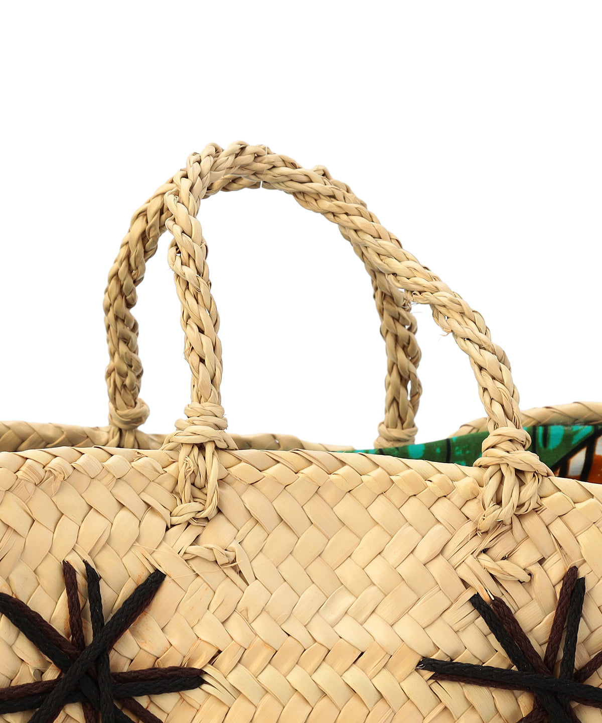 刺繍 Doum Basket BLACK