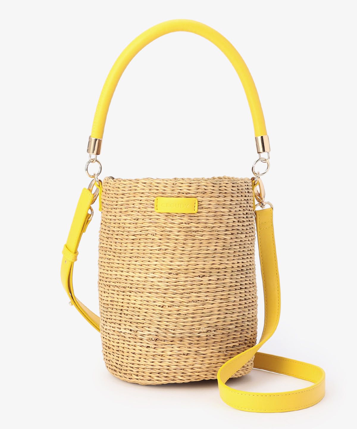 2way Hundle Tube Basket YELLOW/NATURAL