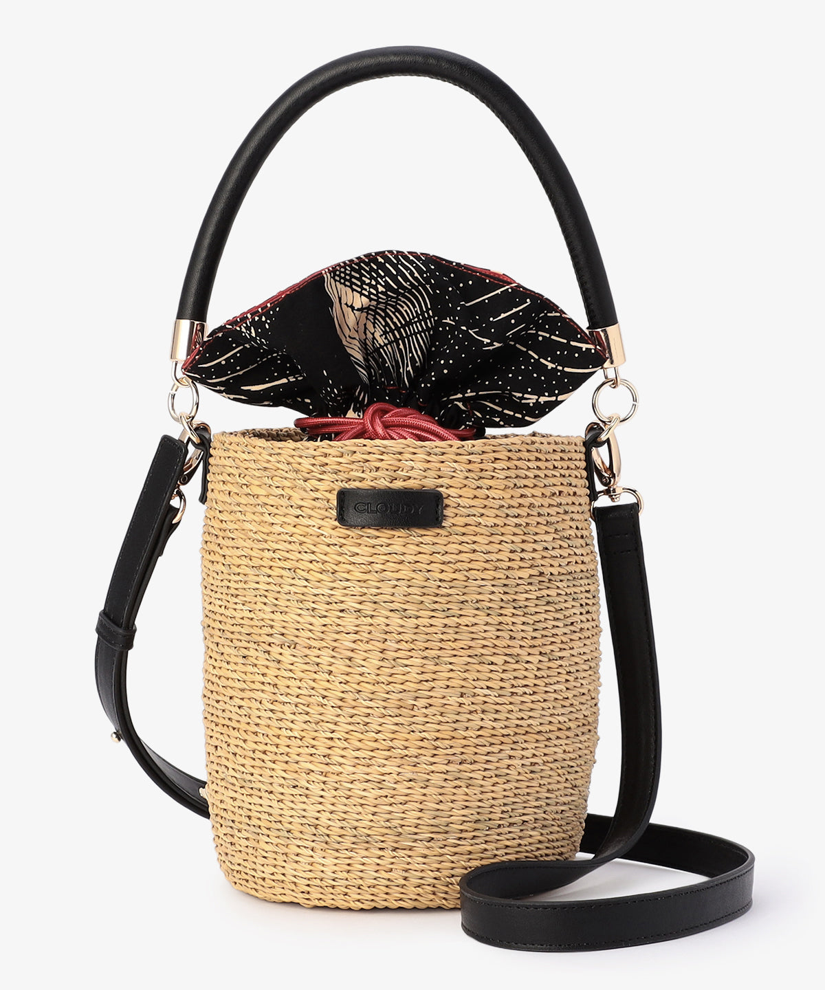 2way Hundle Tube Basket BLACK/NATURAL