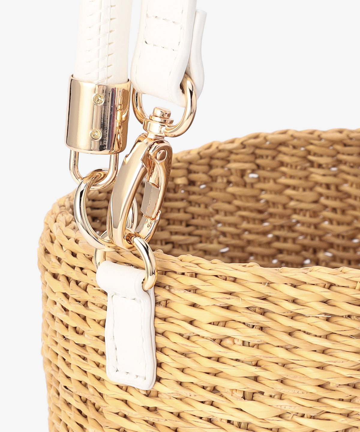 2way Hundle Tube Basket WHITE/NATURAL