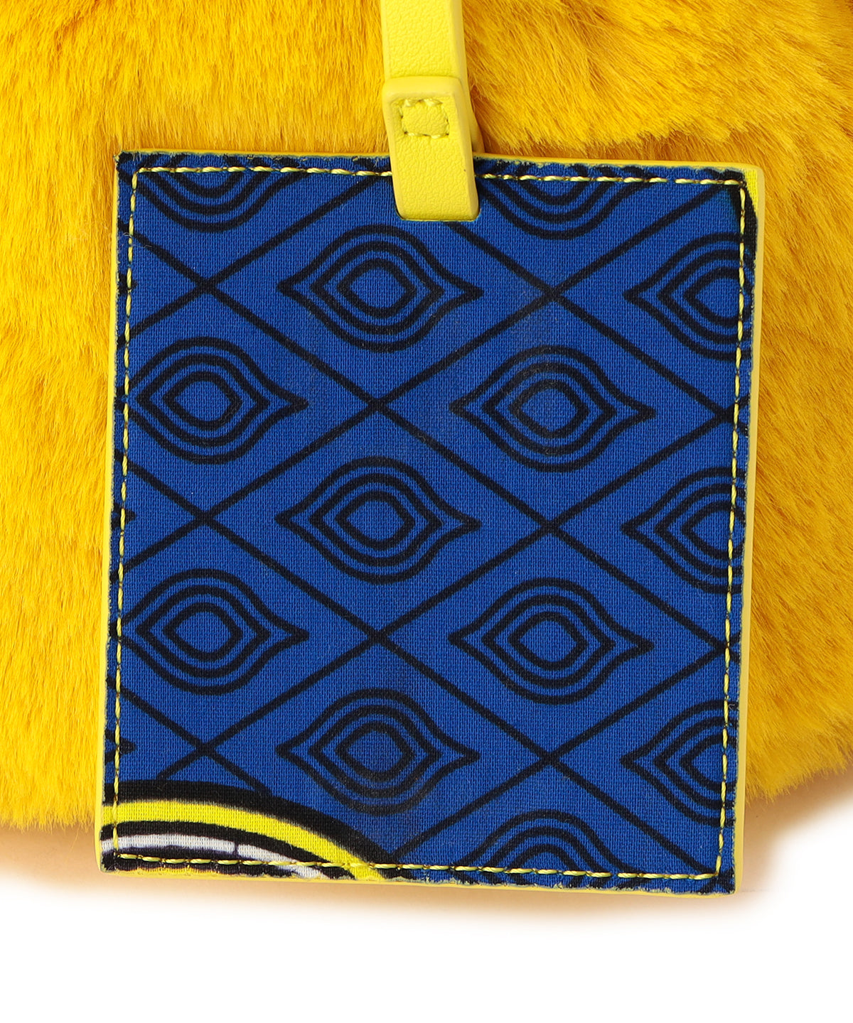 Eco Fur × Fake Leather Handle Bag YELLOW