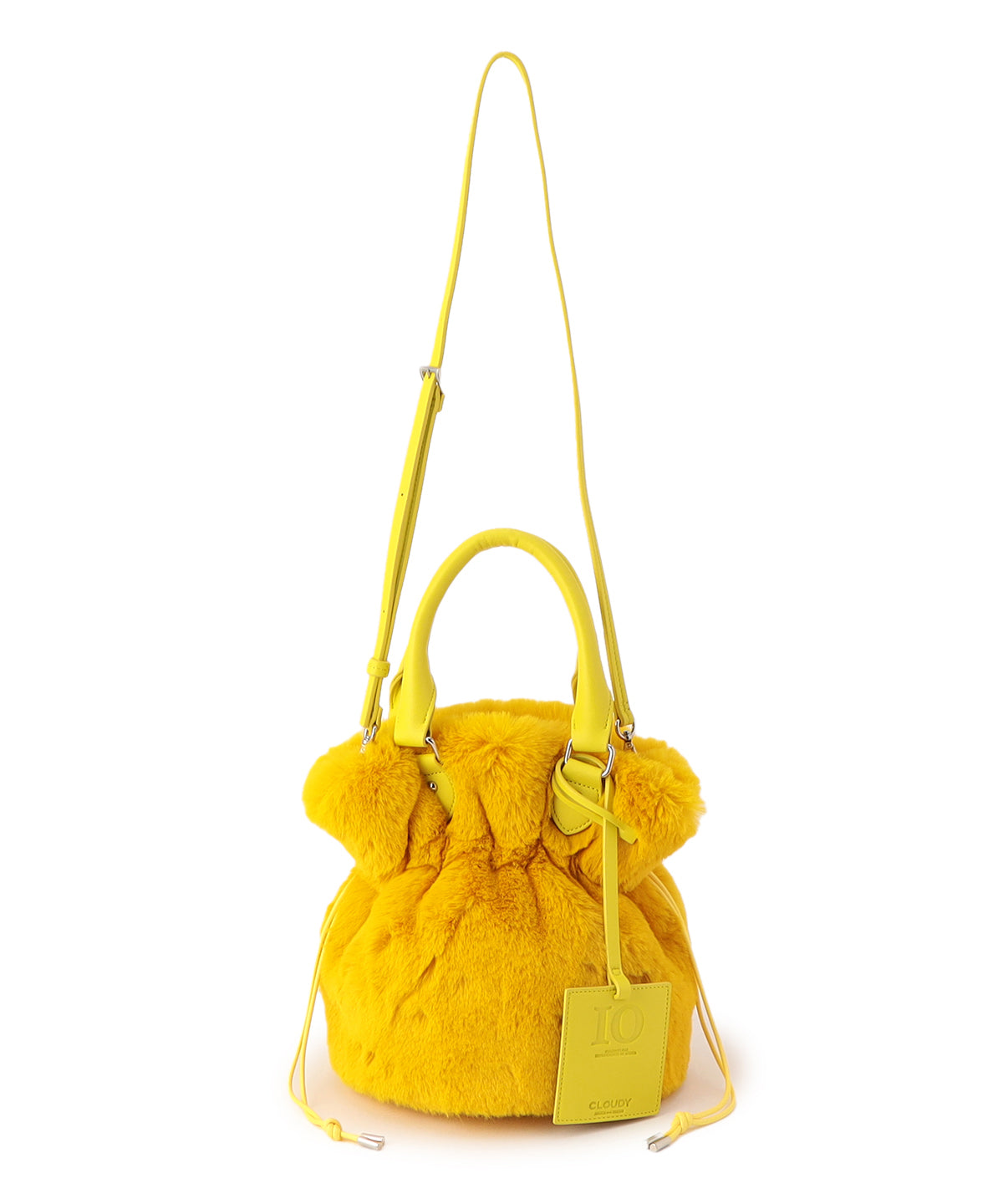 Eco Fur × Fake Leather Handle Bag YELLOW