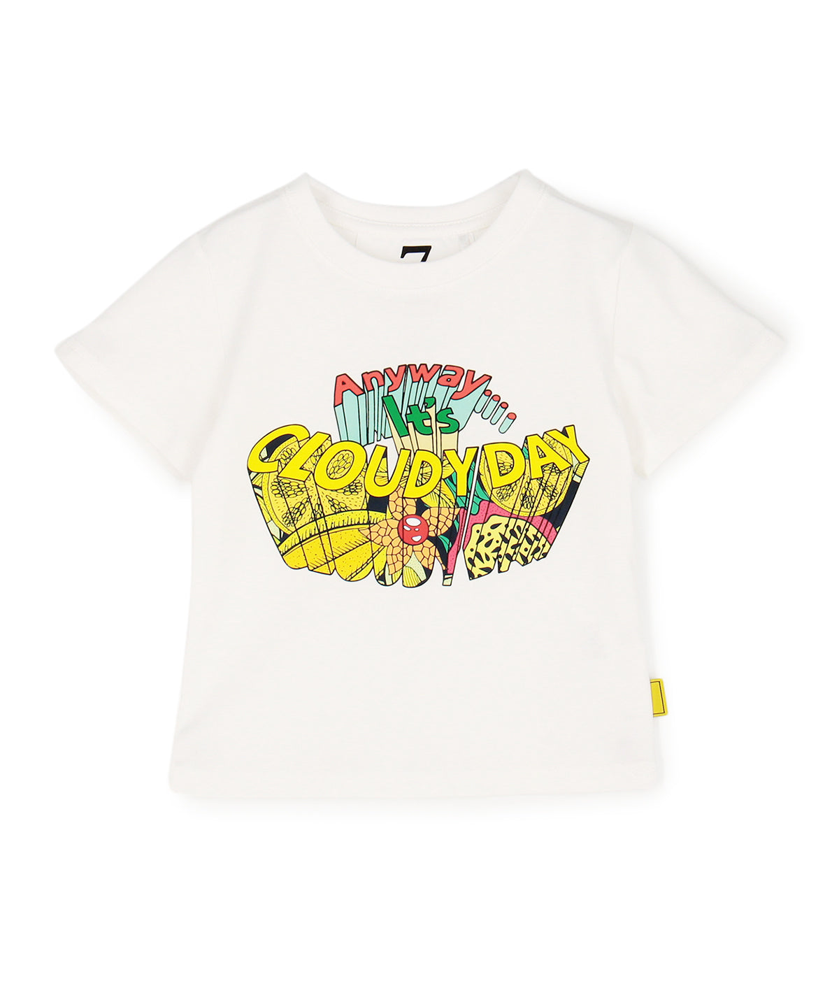 Kids Lunch T-shirt It's CLOUDY DAY WHITE