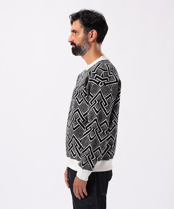 Recycled Knit Sweater BLACK