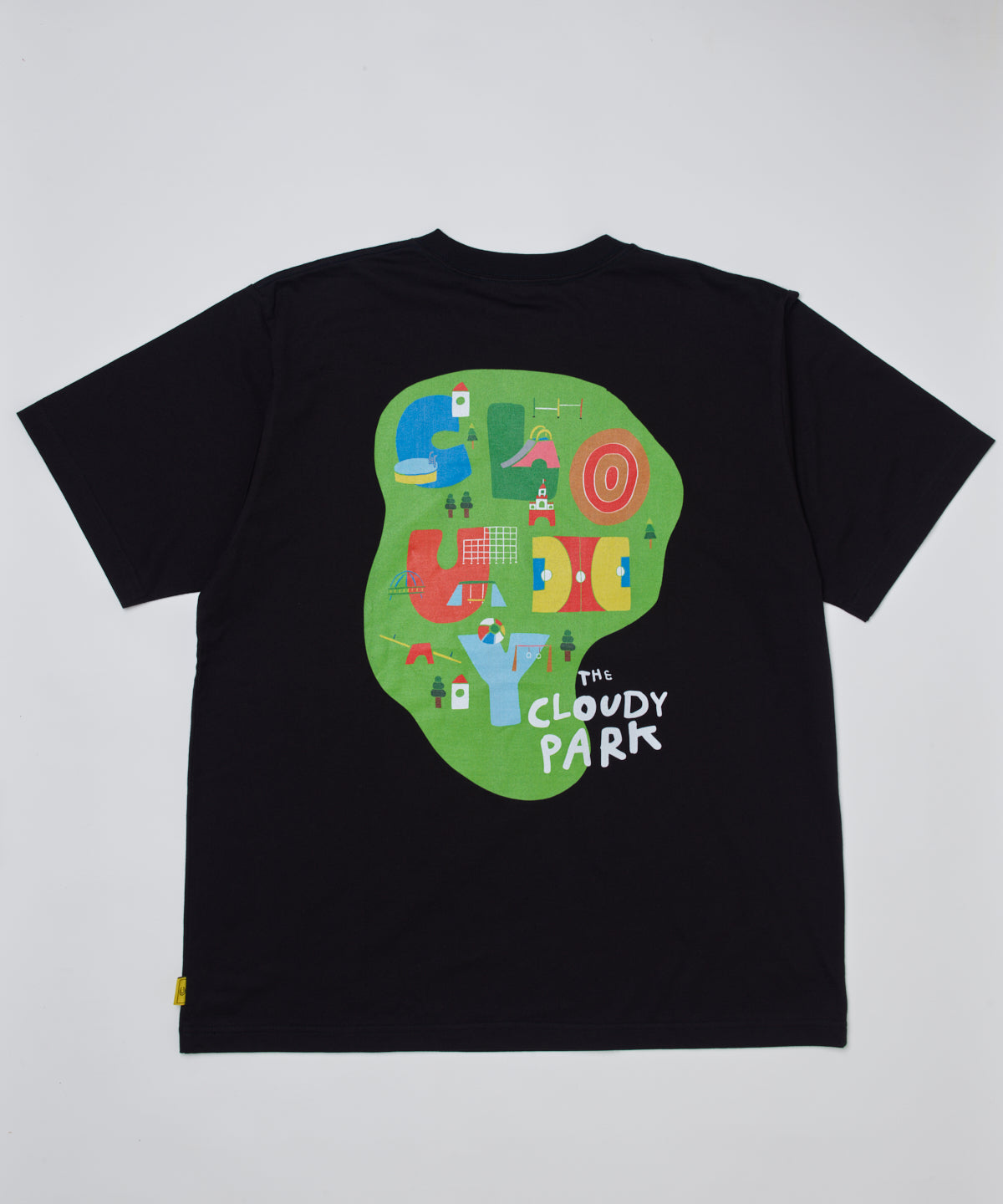 Park T-shirts CLOUDY PARK Back Print(GREEN)BLACK
