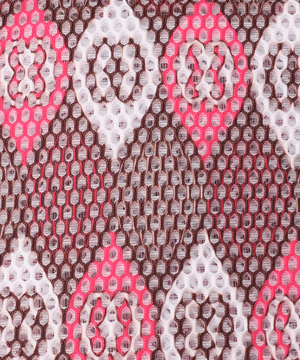 African Textile Mesh Tote Bag (Medium) SILVER