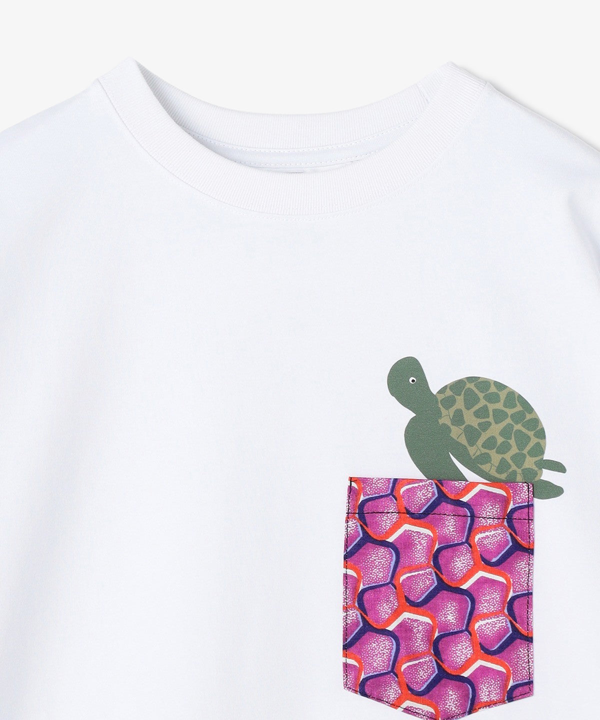 ポケットTシャツ Turtle WHITE