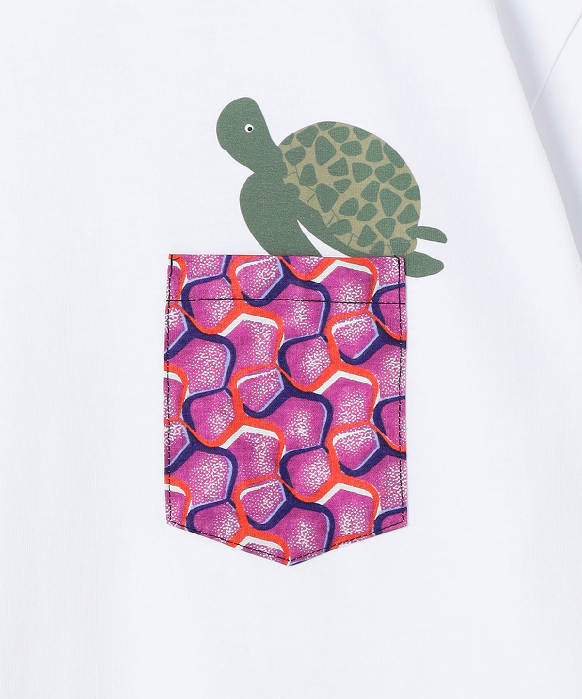 ポケットTシャツ Turtle WHITE