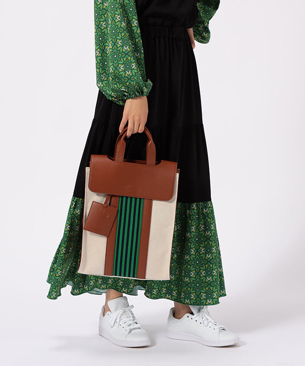 Two Tone Kente Shoulder Bag(Medium)BROWN