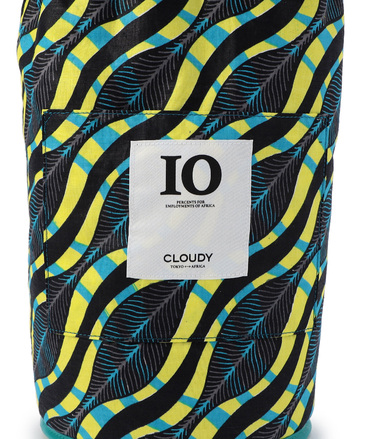 エコファードローストリングバッグ(Mサイズ) ブルー