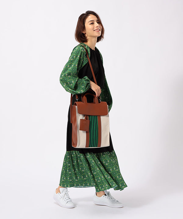 Two Tone Kente Shoulder Bag(Medium)BROWN
