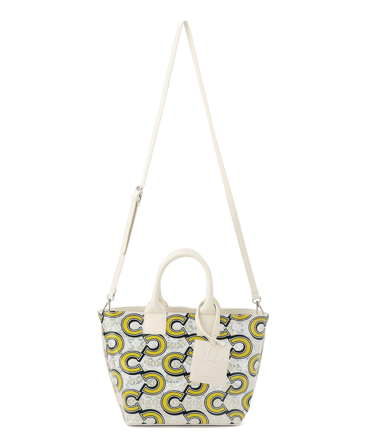 EVA×Fake Leather handle Bag(Medium) WHITE