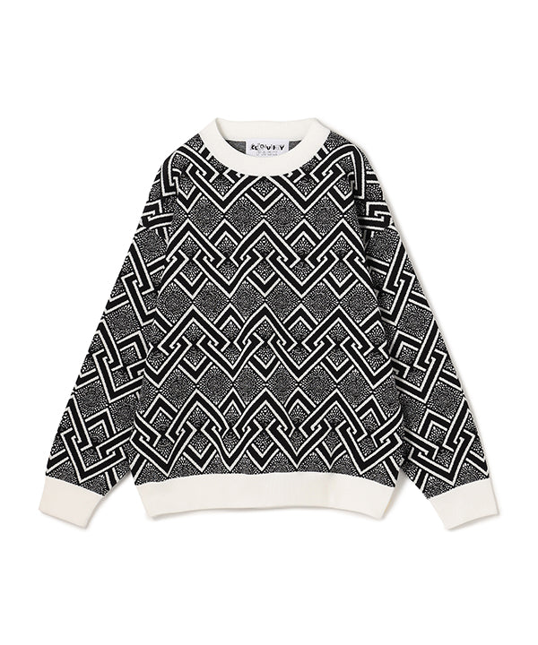 Recycled Knit Sweater BLACK