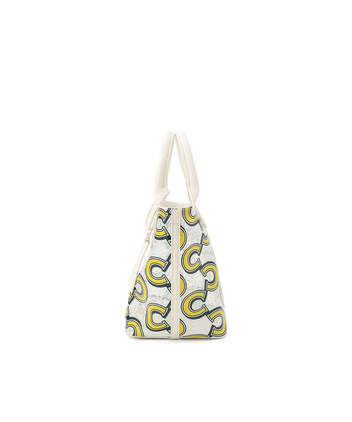 EVA×Fake Leather handle Bag(Medium) WHITE