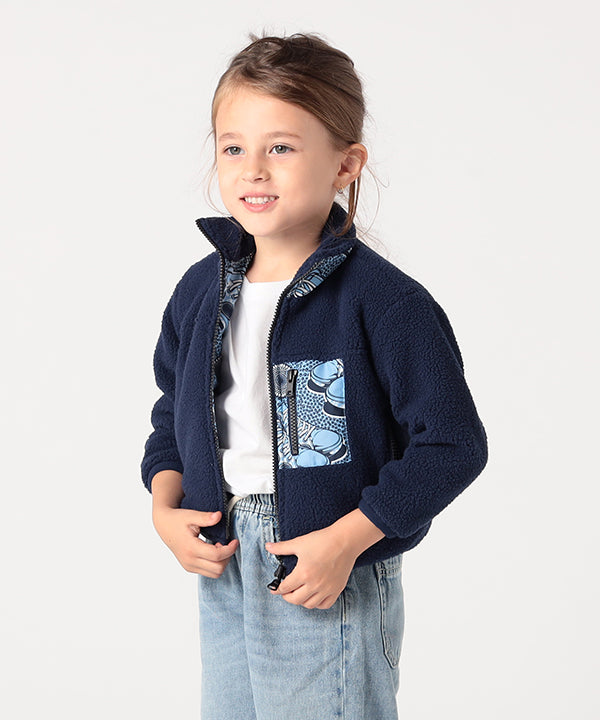 Kids Recycled Reversible BOA Blouson NAVY