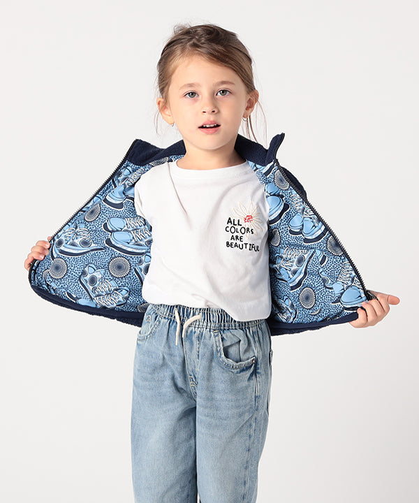 Kids Recycled Reversible BOA Blouson NAVY