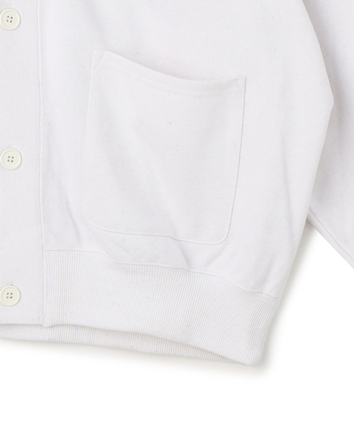 Recycle Sweat Cardigan Textile C WHITE