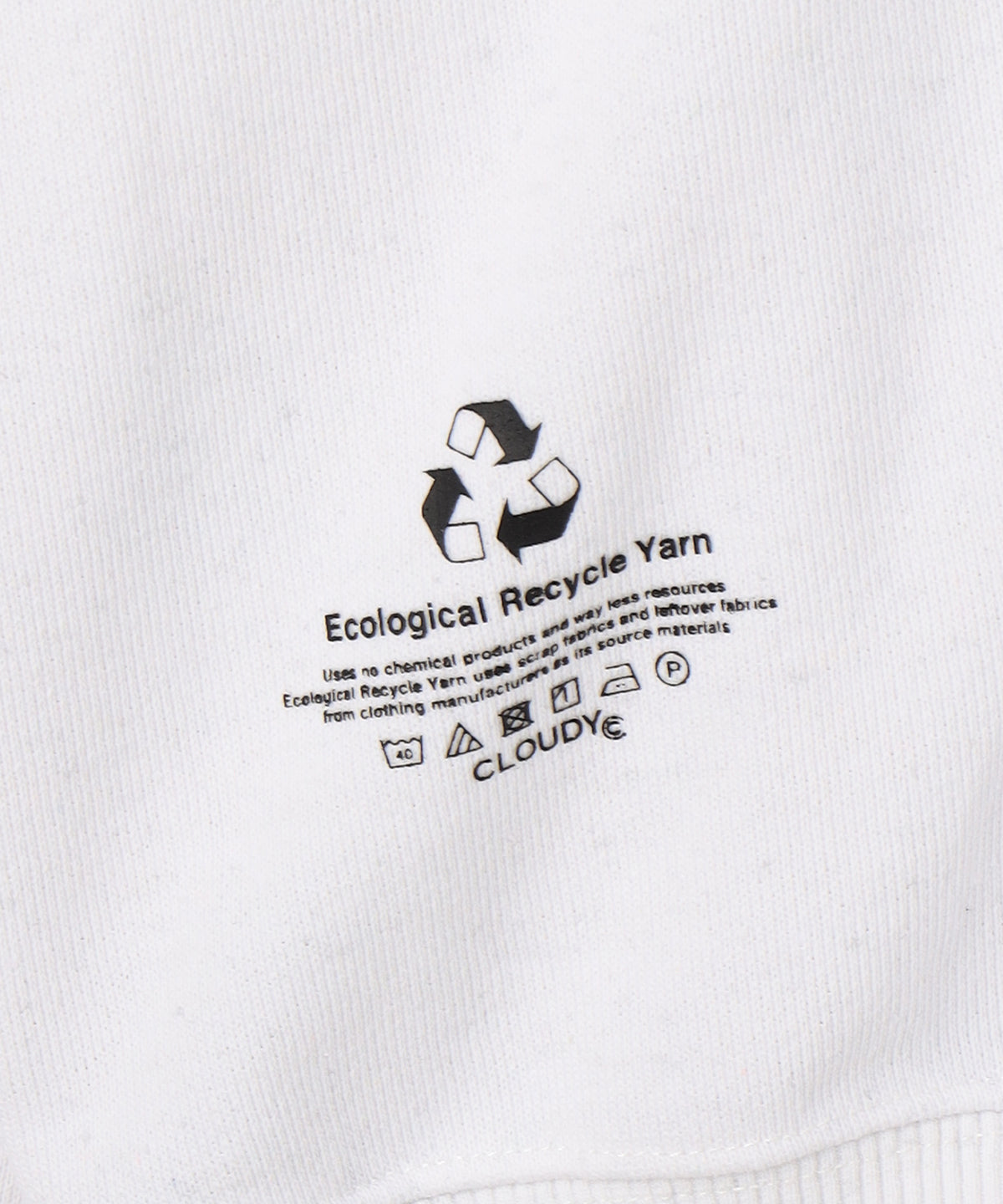 Recycle Sweat Cardigan Textile C WHITE