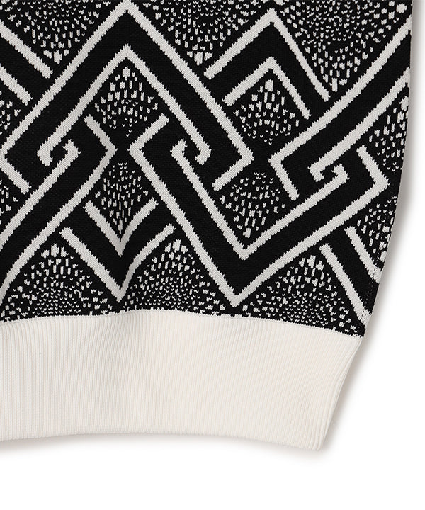 Recycled Knit Sweater BLACK