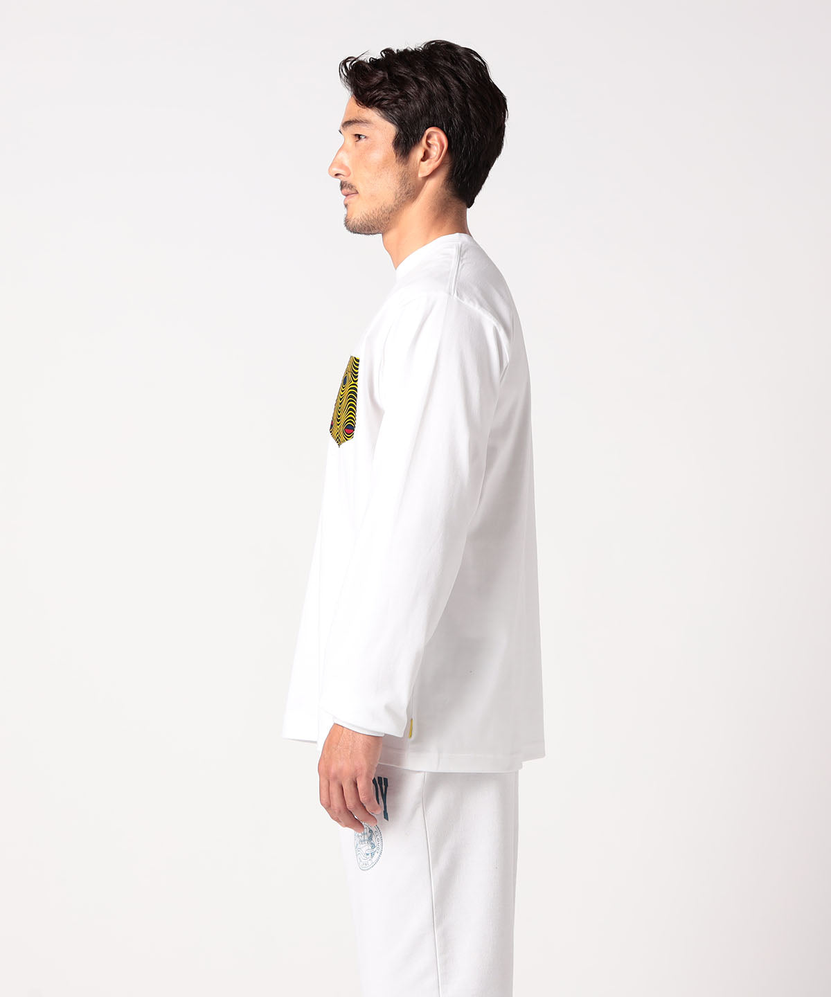 Long Sleeve Pocket T-SHIRTS 002 WHITE