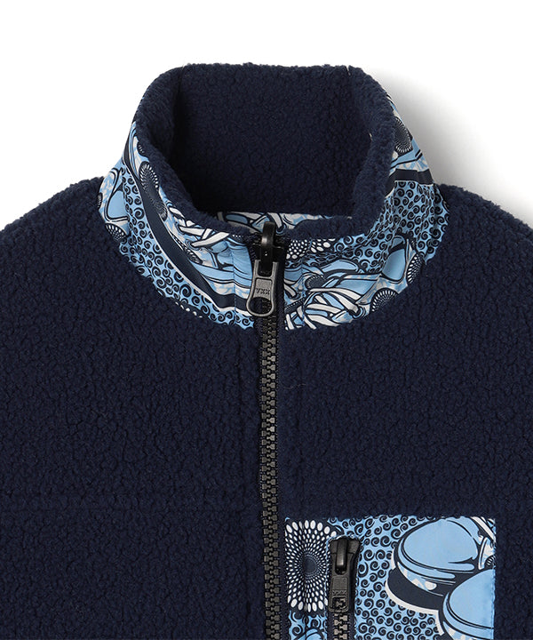 Kids Recycled Reversible BOA Blouson NAVY