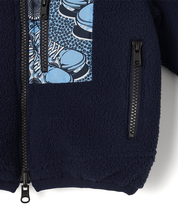 Kids Recycled Reversible BOA Blouson NAVY