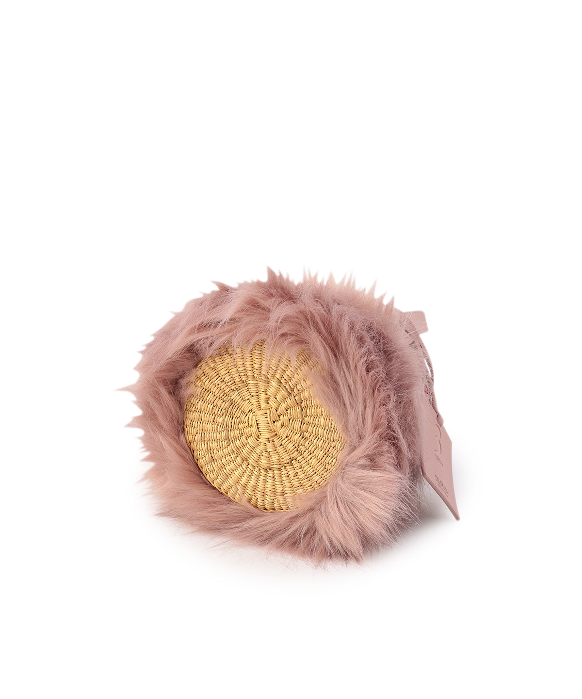 Eco Fur Basket PINK BEIGE