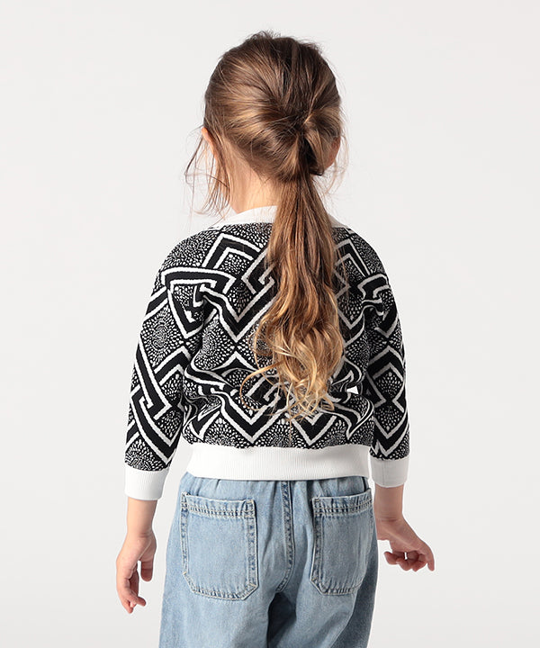 Kids Recycled Knit Sweater BLACK