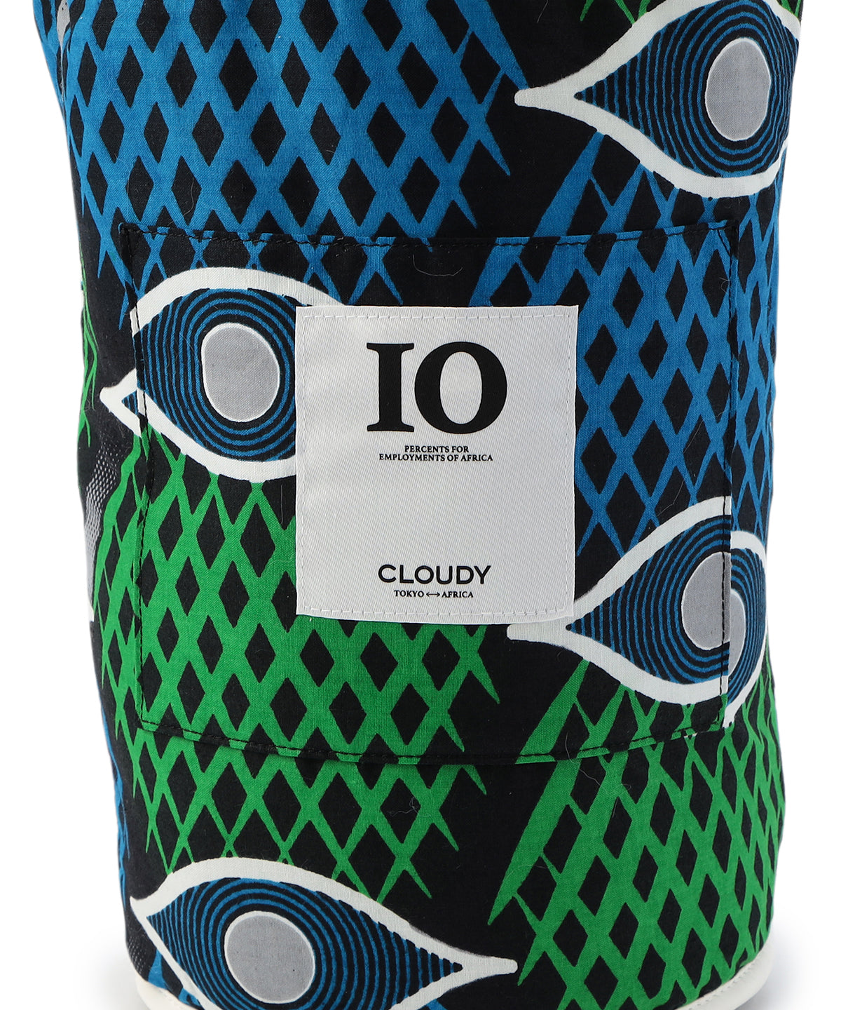 Eco Fur Drawstring Bag(Medium)WHITE×BLACK