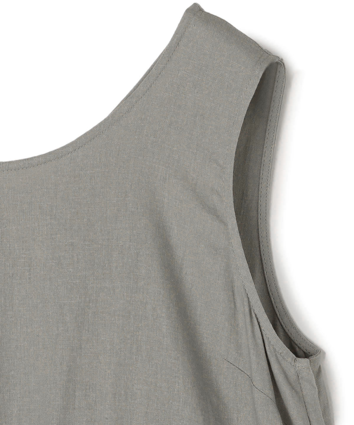 African Textile Hem Nosleeve Onepiece GRAY