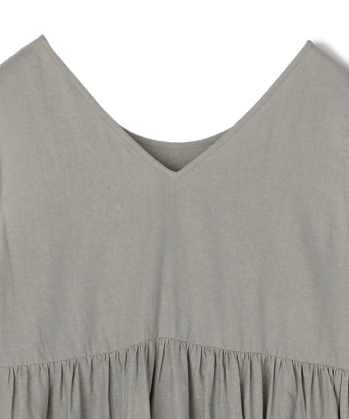 African Textile Hem Nosleeve Onepiece GRAY