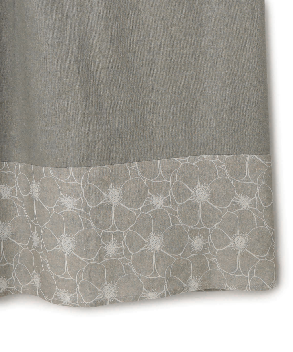 African Textile Hem Nosleeve Onepiece GRAY