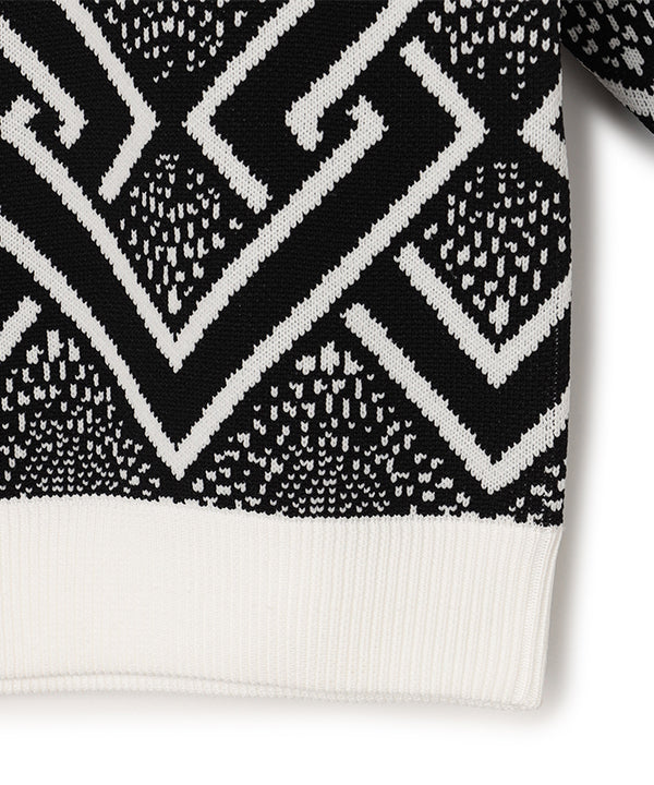 Kids Recycled Knit Sweater BLACK